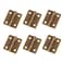 Mcredy Small Hinges for Wooden Box1 Inch Mini Hinge with Mounting Screws Butt Hinges BronzePack of 6