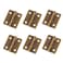 Mcredy Small Hinges for Wooden Box1 Inch Mini Hinge with Mounting Screws Butt Hinges BronzePack of 6