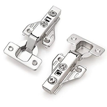 Probrico Full Overlay Soft Close Clip On Face Frame Mounting Cabinet Hinges Nickel Plated Door Hinges Concealed Screws 105 Degree Kitchen Cabient Hinges 3 Pair