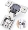DecoBasics Decobasics 2 Pack Soft Close Cabinet Hinges 34 Overlay for Kitchen Cabinet Doors Face Frame Concealed Hidden Hinges Stainless Steel SelfClosing with 3Way Adjustment Slow Close Damper