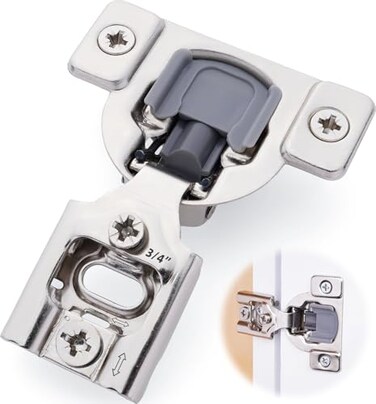 DecoBasics Decobasics 2 Pack Soft Close Cabinet Hinges 34 Overlay for Kitchen Cabinet Doors Face Frame Concealed Hidden Hinges Stainless Steel SelfClosing with 3Way Adjustment Slow Close Damper