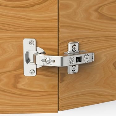 FURNIWARE Furniware 4 Pack 2 Pair 135 Degree Lazy Susan Hinges Full Overlay Concealed for Cabinet Cupboard Folded Door Combination with ScrewsRegular