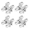KALIONE 4 Pack Stainless Steel 180 Degree Hidden Hinges for Doors Cabinets Invisible Cross Swing Hinges