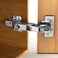 Chibery 2 Pack Frameless Full Overlay 175 Degree Soft Close Lazy Susan Hinges Clip ON Plate MultiPivot Concealed Hardware for Corner Kitchen Cabinet Cupboard Folded Folden Door Closets