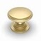 Amerdeco 10 Pack 114 inch Kitchen Cabinet Knobs Brushed Gold Cabinet Knobs Bedroom Dresser Gold Round Drawer Knobs Single Hole Cabinet Pulls