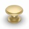 Amerdeco 10 Pack 114 inch Kitchen Cabinet Knobs Brushed Gold Cabinet Knobs Bedroom Dresser Gold Round Drawer Knobs Single Hole Cabinet Pulls