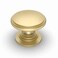 Amerdeco 10 Pack 114 inch Kitchen Cabinet Knobs Brushed Gold Cabinet Knobs Bedroom Dresser Gold Round Drawer Knobs Single Hole Cabinet Pulls