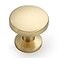 Amerdeco 10 Pack Brushed Brass Cabinet Knobs Single Hole Cabinet Pulls Round Kitchen Cabinet Knobs Drawer Knobs Dresser Knobs and Pulls for Bathroom Cabinets ZH0051
