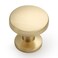 Amerdeco 10 Pack Brushed Brass Cabinet Knobs Single Hole Cabinet Pulls Round Kitchen Cabinet Knobs Drawer Knobs Dresser Knobs and Pulls for Bathroom Cabinets ZH0051