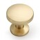 Amerdeco 10 Pack Brushed Brass Cabinet Knobs Single Hole Cabinet Pulls Round Kitchen Cabinet Knobs Drawer Knobs Dresser Knobs and Pulls for Bathroom Cabinets ZH0051