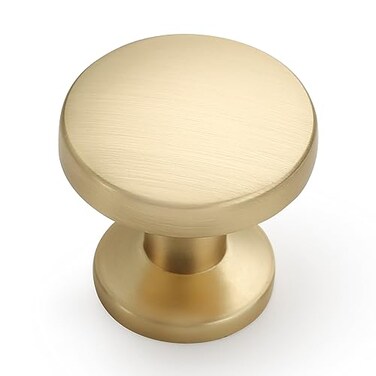 Asidrama 10 Pack Brushed Brass Kitchen Cabinet Knobs Dresser Knobs Drawer Knobs Cabinet Hardware Zinc Knobs for Dresser Drawers