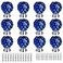 ANJUU 12 Pcs 30mm Round Shape Crystal Glass Cabinet Knobs with Screws Drawer Knob Pull Handle Used for Kitchen Dresser Door CupboardBlue