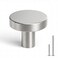 homdiy 25 Pack Brushed Nickel Cabinet Knobs Round Kitchen Drawer Knobs Silver Knobs for Cabinets Metal Handles for Desk Drawers Cupboard