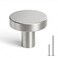 homdiy 25 Pack Brushed Nickel Cabinet Knobs Round Kitchen Drawer Knobs Silver Knobs for Cabinets Metal Handles for Desk Drawers Cupboard