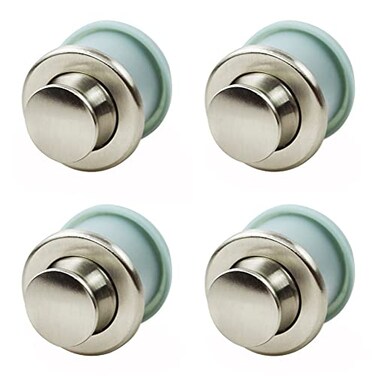 brandname Wwxuanke Embedded Retractable Spring Knobs Zinc Alloy Hidden Drawers Cabinet Knobs 4 Pack Brushed
