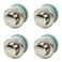 brandname Wwxuanke Embedded Retractable Spring Knobs Zinc Alloy Hidden Drawers Cabinet Knobs 4 Pack Brushed