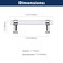 Orger 5 Pack Kitchen Cabinet Pulls 312 Inch Hole Center Silver Chrome Finish with Clear Acrylic Drawer Pulls for Badroom Cupboard Dresser Drawer Handles