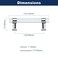 Orger 5 Pack Kitchen Cabinet Pulls 312 Inch Hole Center Silver Chrome Finish with Clear Acrylic Drawer Pulls for Badroom Cupboard Dresser Drawer Handles