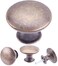 YOIPE 8 Pack Delicate Design Round Antique Breen Bronze Kitchen Cabinet Knobs Cupboard Door Knobs 118INCH Breen Bronze Drawer Handle Pulls Dresser Knobs with 8 Pcs Screws for Bathroom Drawer Door Hard