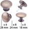 YOIPE 8 Pack Delicate Design Round Antique Breen Bronze Kitchen Cabinet Knobs Cupboard Door Knobs 118INCH Breen Bronze Drawer Handle Pulls Dresser Knobs with 8 Pcs Screws for Bathroom Drawer Door Hard