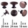 YOIPE 8 Pack Delicate Design Round Antique Red Bronze Kitchen Cabinet Knobs Cupboard Door Knobs 118INCH Red Bronze Drawer Handle Pulls Dresser Knobs with 8 Pcs Screws for Bathroom Drawer Door Hardware