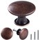 YOIPE 8 Pack Delicate Design Round Antique Red Bronze Kitchen Cabinet Knobs Cupboard Door Knobs 118INCH Red Bronze Drawer Handle Pulls Dresser Knobs with 8 Pcs Screws for Bathroom Drawer Door Hardware