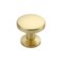 Alzassbg 10 Pack Brushed Brass Cabinet Knobs 11 Inch30mm Diameter Round Cabinet Knob Hardware for Kitchen Dresser Drawer AL6044BB