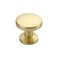 Alzassbg 10 Pack Brushed Brass Cabinet Knobs 11 Inch30mm Diameter Round Cabinet Knob Hardware for Kitchen Dresser Drawer AL6044BB