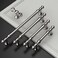 Amerdeco 10 Pack Brushed Satin Nickel Kitchen Cabinet Knobs 21 Inch53mm Single Hole Cabinet Handles Dresser Knobs Drawer Knobs and Pulls for Bathroom Cabinets