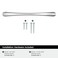 Amerock BP3723126 Polished Chrome Cabinet Pull 5116 inch 128 mm CentertoCenter Cabinet Hardware Vaile Furniture Hardware Drawer Pull