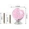 ANJUU 12 Pcs 30mm Round Shape Bubble Crystal Glass Cabinet Knobs with Screws Drawer Knob Pull Handle Used for Kitchen Dresser Door Cupboard Pink