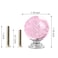 ANJUU 12 Pcs 30mm Round Shape Bubble Crystal Glass Cabinet Knobs with Screws Drawer Knob Pull Handle Used for Kitchen Dresser Door Cupboard Pink