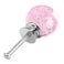 ANJUU 12 Pcs 30mm Round Shape Bubble Crystal Glass Cabinet Knobs with Screws Drawer Knob Pull Handle Used for Kitchen Dresser Door Cupboard Pink