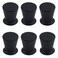 Antrader 34in Diameter Matte Black Cabinet Round Knob Wood Case Drawer Simple Cabinet Upgrade Pull Handle with Mounting Screws6Pack