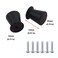 Antrader 34in Diameter Matte Black Cabinet Round Knob Wood Case Drawer Simple Cabinet Upgrade Pull Handle with Mounting Screws6Pack