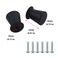 Antrader 34in Diameter Matte Black Cabinet Round Knob Wood Case Drawer Simple Cabinet Upgrade Pull Handle with Mounting Screws6Pack