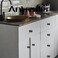 Antrader 34in Diameter Matte Black Cabinet Round Knob Wood Case Drawer Simple Cabinet Upgrade Pull Handle with Mounting Screws6Pack