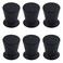 Antrader 34in Diameter Matte Black Cabinet Round Knob Wood Case Drawer Simple Cabinet Upgrade Pull Handle with Mounting Screws6Pack