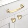 Asidrama 10 Pack 114 inch Brushed Brass Kitchen Cabinet Knobs Gold Dresser Knobs Drawer Knobs Cabinet Hardware Zinc Knobs for Dresser Drawers