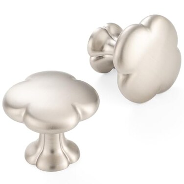 ASKANO 10 Pack 114 Inch Brushed Nickel Cabinet Knobs Satin Nickel Drawer Knobs Silver Cabinet Pulls 2502 Solid Kitchen Hardware for Cabinets Drawers Bedroom Dresser Bathroom Vanity Cupboard Closet