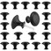 Auvotuis 20Pcs Round Cabinet Knobs 1Inch Matte Black Drawer Knob Pull Handles Modern Zinc Dresser Knobs for Wardrobe Cupboard Door