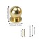AUXBC Mini Round Solid Brass Knobs 58 Inch 16mm Diameter Antique Metal Cabinet Drawer Pulls Modern Kitchen Dresser Handle Knobs for Kitchen Jewelry Box with Screws Polished Brass 4PCS