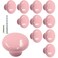 Biaungdo 10 Pack Ceramic Door Knobs Retro Ceramic Dresser Knobs Round Cabinet Knobs Decorative Drawer Knobs Pulls for Cabinet Closet Drawer CupboardPink