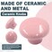 Biaungdo 10 Pack Ceramic Door Knobs Retro Ceramic Dresser Knobs Round Cabinet Knobs Decorative Drawer Knobs Pulls for Cabinet Closet Drawer CupboardPink