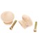 binifiMux 10Pack 1 Inch Round Wood Unfinished Dresser Drawer Pulls Handles Knobs for Cabinet Cupborad