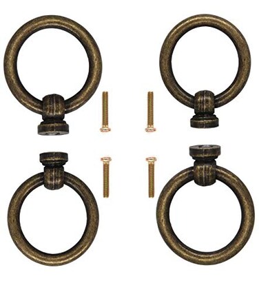 binifiMux 20Pack Vintage Ring Knobs Pulls for Dresser Drawer Cabinet Single Hole