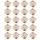 Bitray 20PCS Rose Pulls Cabinet Knobs Flower Drawer Knobs Pull Handles