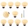 Bivethoi 10PCS Light Yellow Ceramic Dresser Knobs 13 Inch 34mm Retro Drawer Pulls Vintage Wardrobe Door Knobs