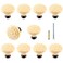 Bivethoi 10PCS Light Yellow Ceramic Dresser Knobs 13 Inch 34mm Retro Drawer Pulls Vintage Wardrobe Door Knobs