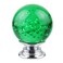 BNYZWOT 12 PCS Crystal Cabinet Knobs Round Glass Bubbles Knobs Smooth Drawer Pulls Handle for Home Cabinet Drawer and Dresser with 3 Different Size Screws 30MM Green